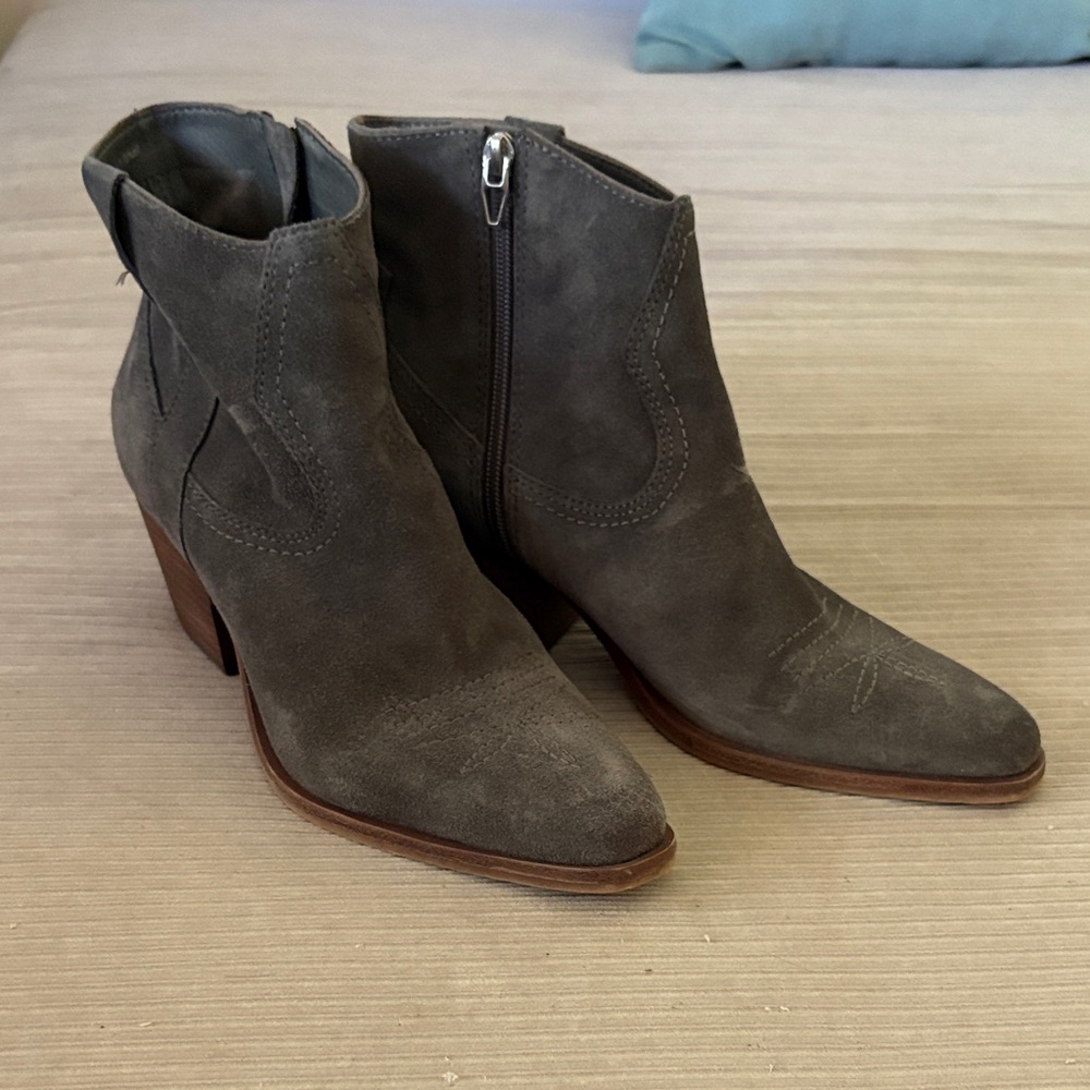 Dolce Vita Charcoal Suede Ankle Boots